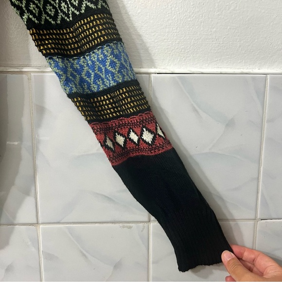 Sundance M Button Down Geometric Cardigan Sweater Whimsigoth Boho Cottagecore - Picture 5 of 9